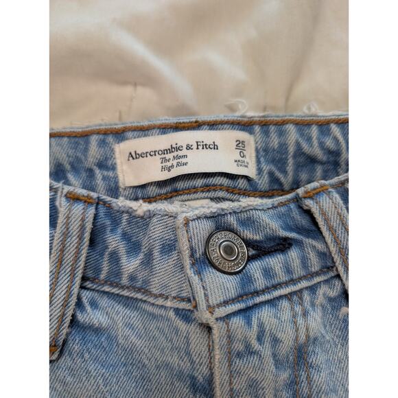 Abercrombie & Fitch The Mom High Rise Jeans Women’s Size 25 Distressed Ripped... - Picture 6 of 14